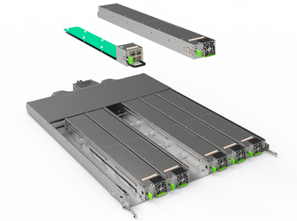 Kombination aus Power Management Controller  und 6 Power Supply Units